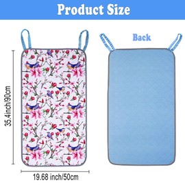 MatFirsmo Waterproof Chair Pads for Incontinence, Reusable Washable Wheelchair Pads for Seat with Handles, Highly Absorbent Wheelchair Cover for Adults and Elderly Pink 35.4" x 19.68"