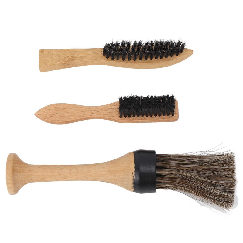 3pcs Barber Brush Set Professional Soft Bristles Portable Barber Neck