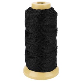 328 Feet Twisted Nylon Line Twine String Cord for Gardening Marking DIY Projects Crafting Masonry (1.5mm-328 feet, Black)