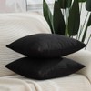 MADIZZ Set of 2 Black Faux Linen Throw Pillow Covers