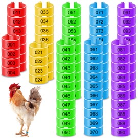 Poultry Foot Rings, Pack of 100 Chicken Rings, Chicken Leg Rings, Poultry Bands, Chicken Leg Rings, Clip, Poultry Foot Rings, Identification Leg Bands