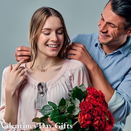 Iefil Valentines Day Gifts for Her - 925 Sterling Silver Heart Birthstone Necklace, Jewelry Gifts for Women Wife Mom Girlfriend | January Garnet & June Alexandrite Jewelry