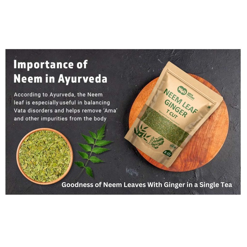Neem Leaves Tea with Ginger 8 oz, Boost Immunity, Aid