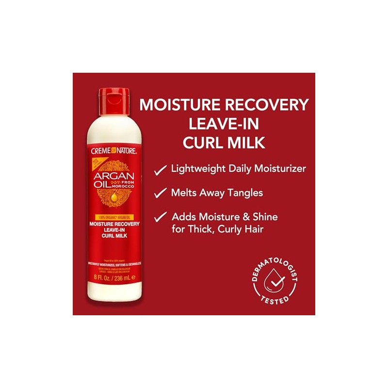 Creme of Nature with Argan Buttermilk leave-in hair milk 8oz,