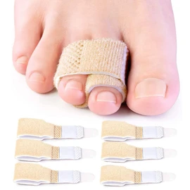 Mcvcoyh Broken Toe Wraps 6 Pack Cushioned Bandages Hammer Toe Separator Splints, Toe Straight Hammertoe Wrap