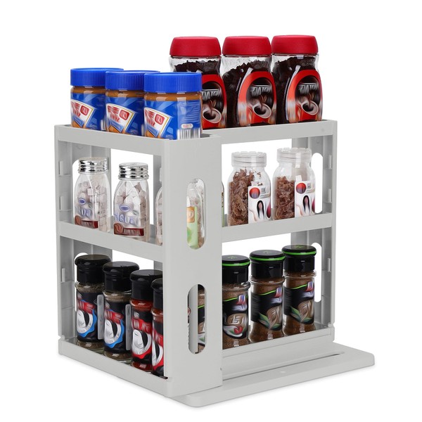 Dutiplus Spice Rack Organizer 3 Tier Seasoning Holder, Pull and