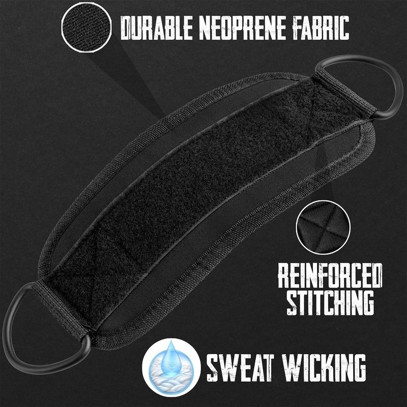 EVO Fitness PAIR Ankle Straps For Cable machines, Padded Cable