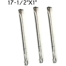 RCK Stainless Steel Gas Grill Burner 17.5" x 1" for BBQ Tech, Presidents Choice, Tera Gear, Uniflame, Broilchef (3) Three Pack