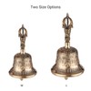 Tibetan Buddhist Bell Bronze Hand Bell with Vajra Padding for