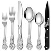 Stapava 48 Pcs Gorgeous Retro Royal Silverware Set with Steak
