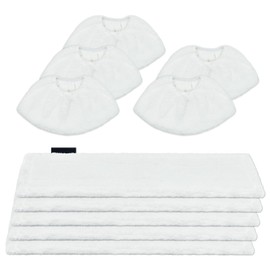 DLAIMI 10 Mikrofaser Tuchset Kompatibel für Kärcher Dampfreiniger EasyFix SC 2,SC3,SC4,SC5, 5 Bodendüsen & 5 Handdüsen Microfiber Cloth für Kärcher, Wiederverwendbare, maschinenwaschbare Ersatztücher
