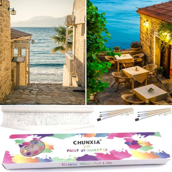 CHUNXIA Paint by Numbers Kit for Adults Beginner,2 Pack Rolled