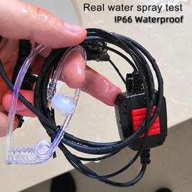 Retevis EA110M Funkgerät Headset IP66 Wasserdichtes Ohrhörer Verdeckter Luftschlauch Kopfhörer Kompatibel mit Ailunce HD1 DMR Radio RT648 RT82 RT87 RT29 RT647 RT83 Walkie Talkies (1 STK.)