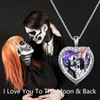 LILALO Nightmare Necklace Sterling Silver Crystal Jack and Sally Necklace