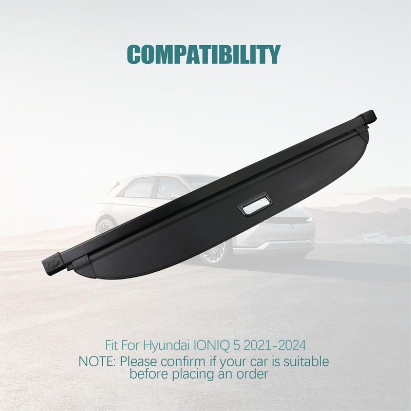 Tesmirror for Hyundai Ioniq 5 Cargo Cover Trunk Cover Retractable