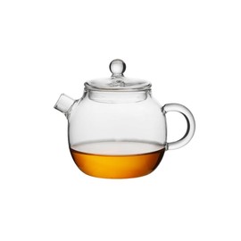 123Arts Mini Tea Pot, Teapot, Glass Teapot, Clear Teapot, Small Teapot for One Person Use,150ml/5oz