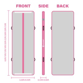 AKSPORT Air Mat Tumble Track 10ft 13ft 16ft 20ft Inflatable Gymnastics Mat Air Tumbling Mat with Air Pump for Home Use/Tumble/Gym/Training/Cheerleading/Yoga