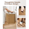 Greenstell Laundry Hamper with lid, No Install Needed, 130L Wicker