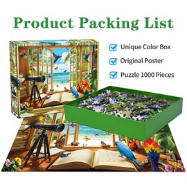 Puzzles 1000 Pieces for Adults jigsaw puzzles for adults-Beachfront villa, Sea View Room-1000 Piece Puzzle Classic Educational Games Beautiful Decoration Puzzle