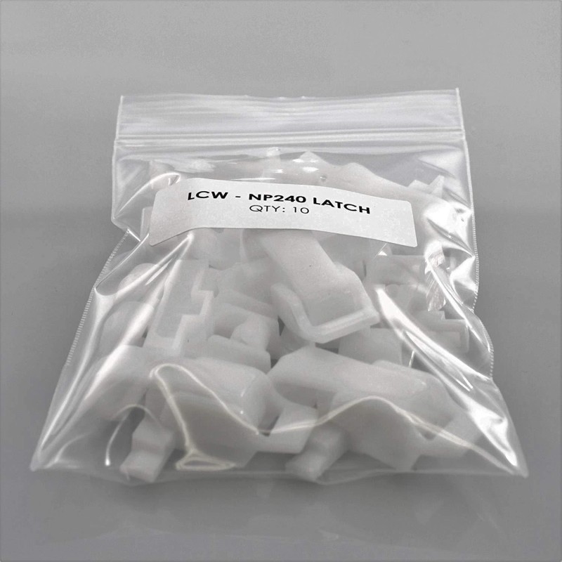 A.P.L. LCW Latches / Clips 10-Pack White Plastic for Vaporproof