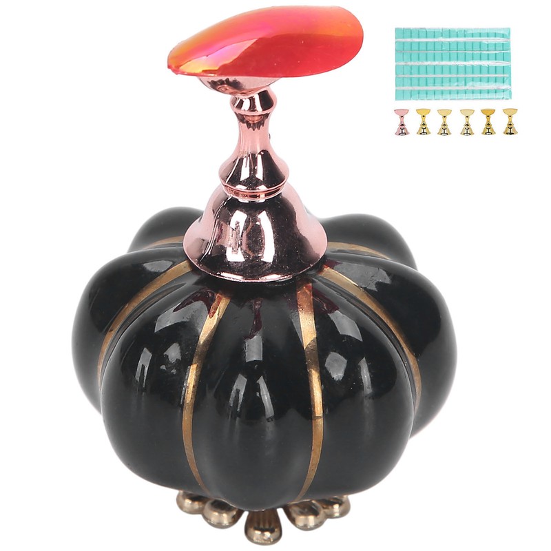 False Nail Art Stand Holder Showing Shelf Pumpkin Base False