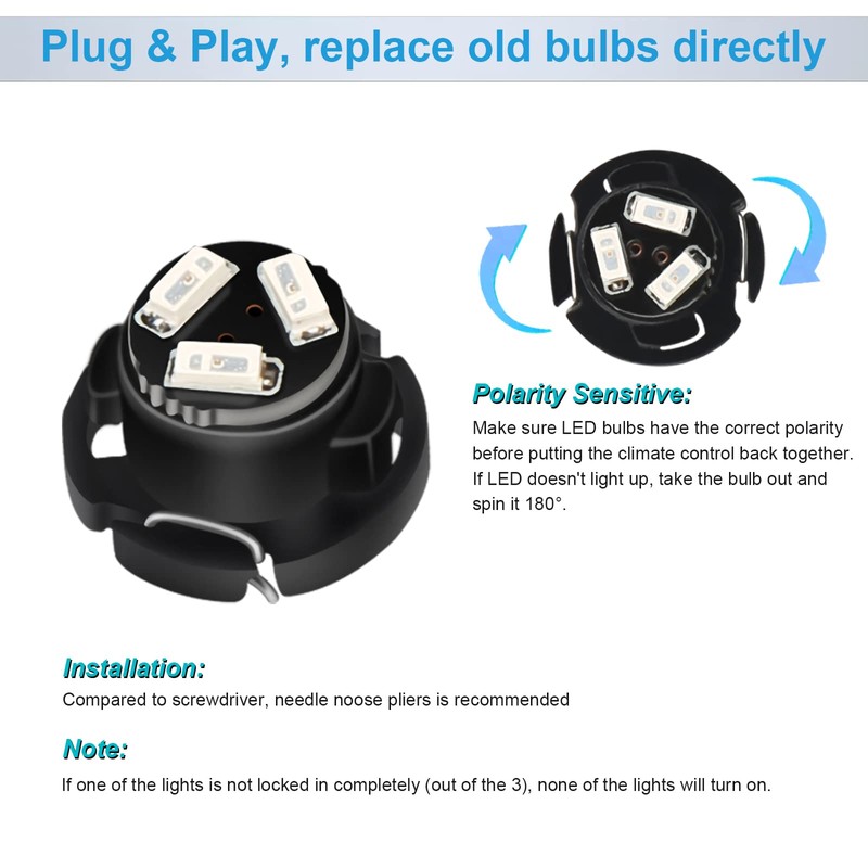 MbuyDIY LED Lights Bulbs kit for AC Climate Heater Control