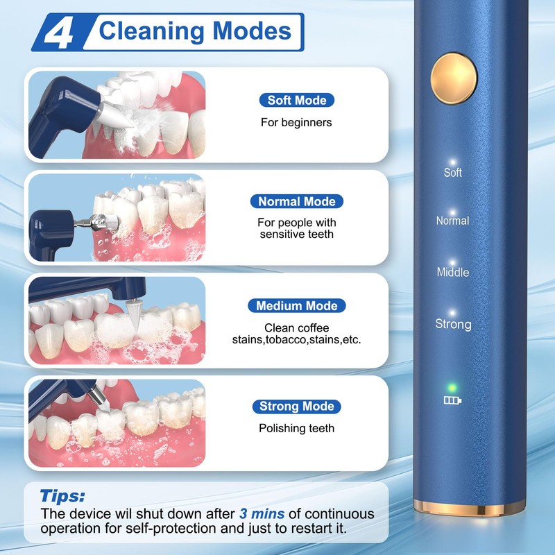 Tooth Polisher, Tooth Whitening Kit for Teeth Cleaning and Whitening,
