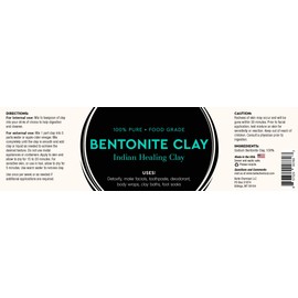Food Grade Sodium Bentonite Clay - Powder - 1 Pound