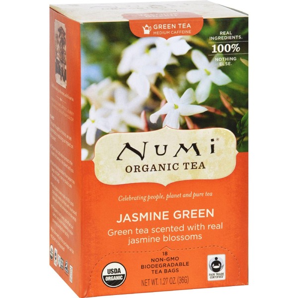 Numi Organic Tea Jasmine Green - 18 Tea Bags -