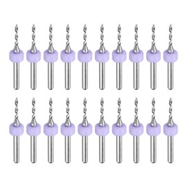QUARKZMAN 20pcs Micro PCB Drill Bits 1.6mm / 0.063" Tungsten Steel Carbide Twist Mini Drill Tool with 1/8" Shank for PCB CNC Engraving
