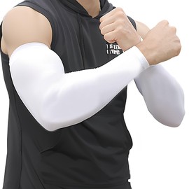 ALLEVG Arm Cover, Cold Sensation, Sunscreen, UV Protection, Men's, Women's, Cool, Smooth Material, Sweat Absorbent, Quick Drying, Anti-Slip, Sports, Work, Golf, Baseball, Running, Outdoor Work, UV