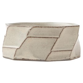 Marui Pottery MR-3-4125 Shigaraki Ware Hechimon, Small Bowl, Diameter Approx. 3.5 inches (9 cm), Chamfered, Greige
