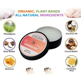 Aurora Pet Organic Paw Balm for Dogs & Cats (2.1 oz) | Soothes, Heals & Protects Dry, Cracked Paws, Noses & Elbows | All-Natural Skin Repair & Moisturizer (2 Pack)
