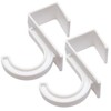 Merriway BH01840 (2 Pcs) Small Plastic Laundry Hanging Hook, Suitable