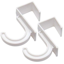 Merriway BH01840 (2 Pcs) Small Plastic Laundry Hanging Hook, Suitable for Doors up to 38mm Thick - Pack of 2 Pieces