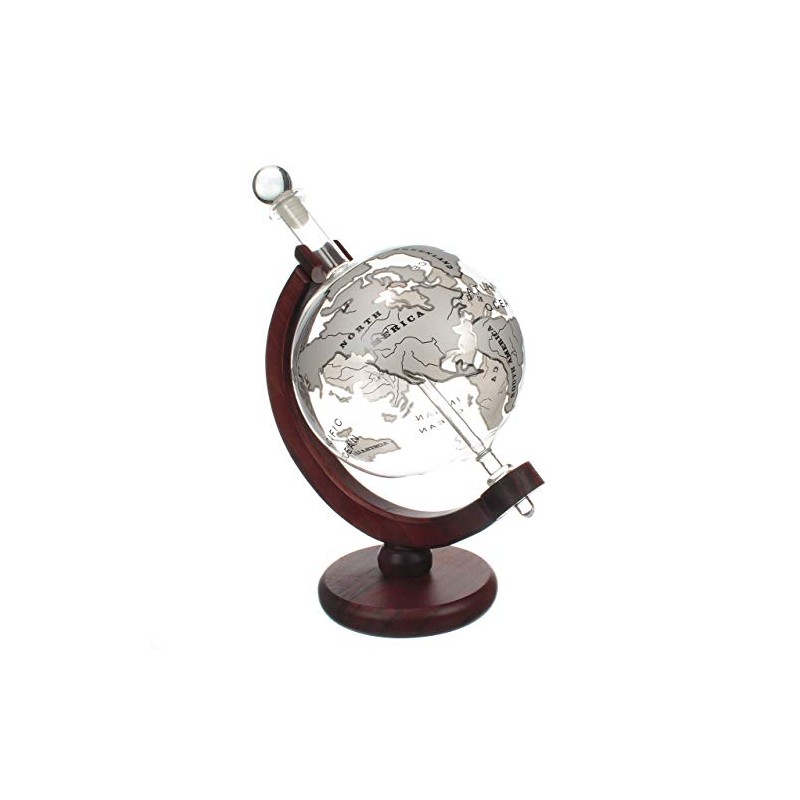 Mixology Vintage Globe Decanter Silver Plane