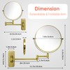 GURUN 8-Inch Double-Sided Wall Mount Makeup Mirror Antique Satin Brass