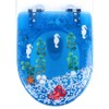 Resin Toilet Seat, Round Soft Close Quick Release 3D Effects