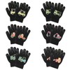 QKURT 6 Pairs Kids Gloves, Thermal Children Gloves Stretchy Full