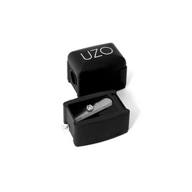 UZO Makeup Pencil Sharpener with Removable Cover | Precision Sharpener for Eyeliner, Lip, Brow Pencils, Stainless Steel Blade, Built-in Cleaning Pick, Compact Travel Design