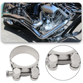 LT Easiyl 6PCS Stainless Steel Bolt Clamp Exhaust Pipe Clamp Hose Clamps For Motorcycle Industry Automobiles Construction Machinery 44-47mm Chuck Jaw Clamps Band Width 22 mm