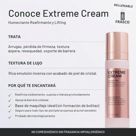 Innbeauty Project Extreme Cream Hidratante Recargable Reafirmante y Lifting, Alternativa de Bio-Retinol + Péptidos para Arrugas, 1.7 OZ (50ml) | Hidra