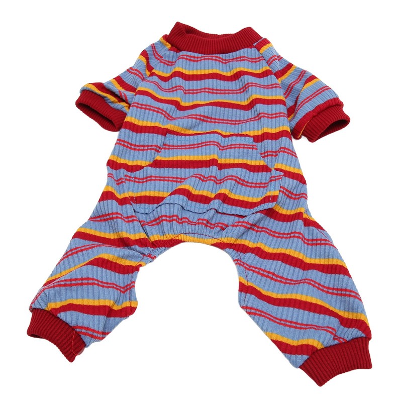 Striped Dog Pajamas Spring Stylish Classic Soft Breathable 4 Legged