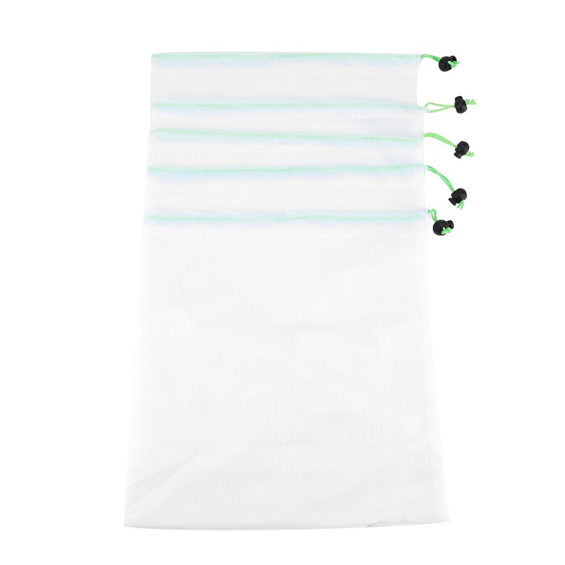 11Pcs Reusable Drawstring Mesh Bags Fruit Vegetable Sacks Storage Toys