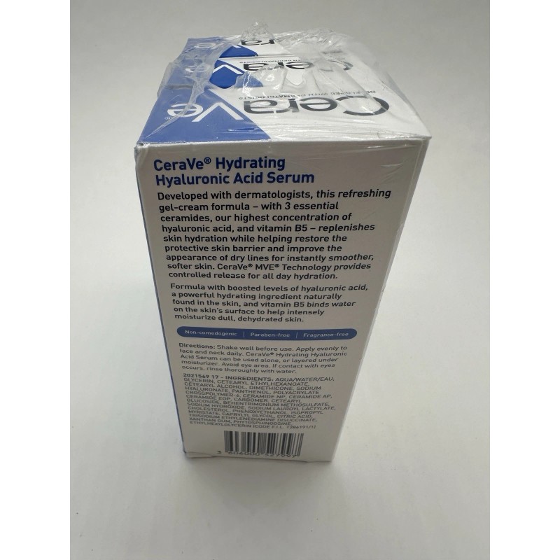 Cerave 3 Cerave Hyaluronic Acid Serum for Face with Vitamin