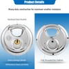 HOX Keyed Disc Padlock, Stainless Steel Keyed-Alike Padlocks, 6-Pack Heavy