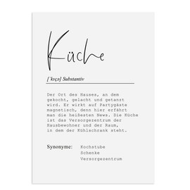Nastami Poster with Sayings for the Kitchen, Wall Picture, (Küche Definition, DIN A4)
