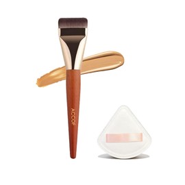 Thin Flat Foundation Brush for Liquid Makeup,Facial Makeup Spatula Brush