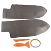 waltyotur 2 Pcs Gray Front Door Panels Armrest Leather Cover
