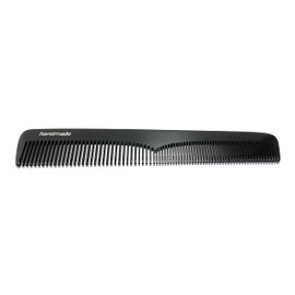 Swedish Crown Men's Sawn Comb 6.1" Handmade Black with Two Teeth Fine + Normal (505CA)